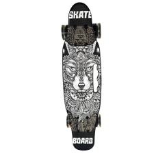 Скейтборд MS0464 Пенні Борд Вовк 58 х 16 см до 70 кг чорний