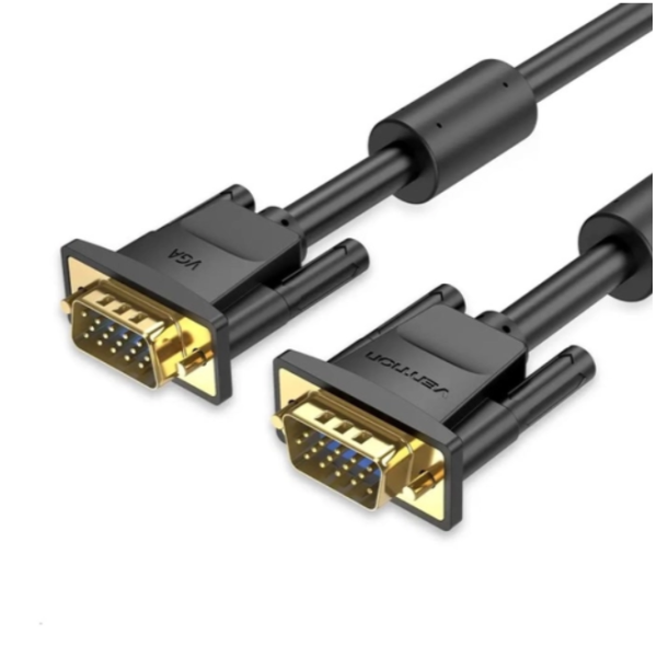 Кабель Vention VGA(3+6) Male to Male Cable with ferrite cores 5M Black (DAEBJ) new