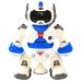 Інтерактивна іграшка Робот 6678-5 зі звуковими та світловими ефектами 15 см білий з блакитним