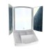 Дзеркало косметичне настільне з LED підсвіткою My Fold Away Makeup Mirror 223-58 з органайзером білий