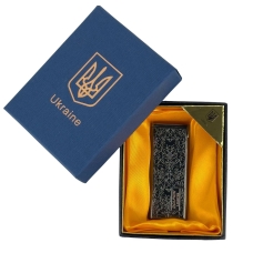 Запальничка газова турбо 1-16 кремнієвий підпал метал чорний