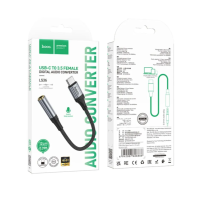 Аудіоадаптер HOCO LS36 Fresh Digital Type-C to 3.5 audio converter 0,12m Black new