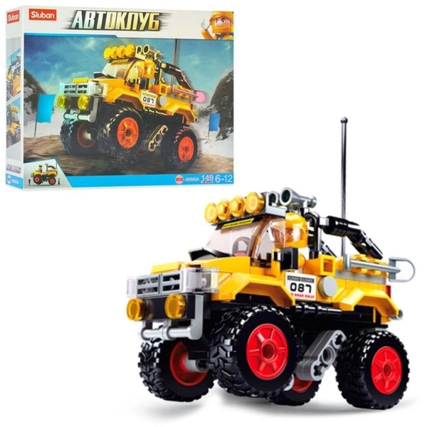 / Машина Sluban M38-B0663A Автоклуб, конструктор, 149 деталей, 23,5х19х4,5см.