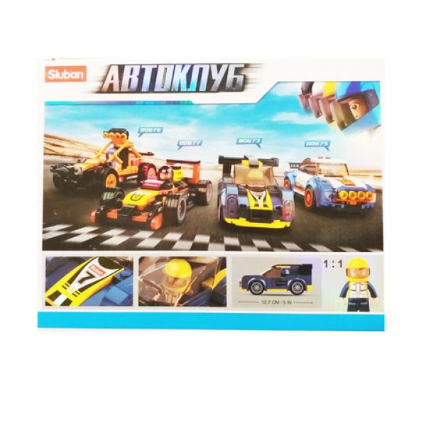 / Машина Sluban конструктор Автоклуб 154 деталей, 23,5х19х4,5см.