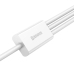 Кабель 3в1 USB/Apple Lightning+Type-C+microUSB 1.5 м Baseus Superior 3.5 A білий
