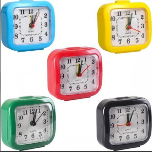 / Настільний годинник - будильник 2126 7*7*3 см MIX new
