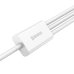 Кабель 3в1 USB/Apple Lightning+Type-C+microUSB 1.5 м Baseus Superior 3.5 A білий Кабель 3в1 USB/Apple Lightning+Type-C+microUSB 1.5 м Baseus Superior 3.5 A білий