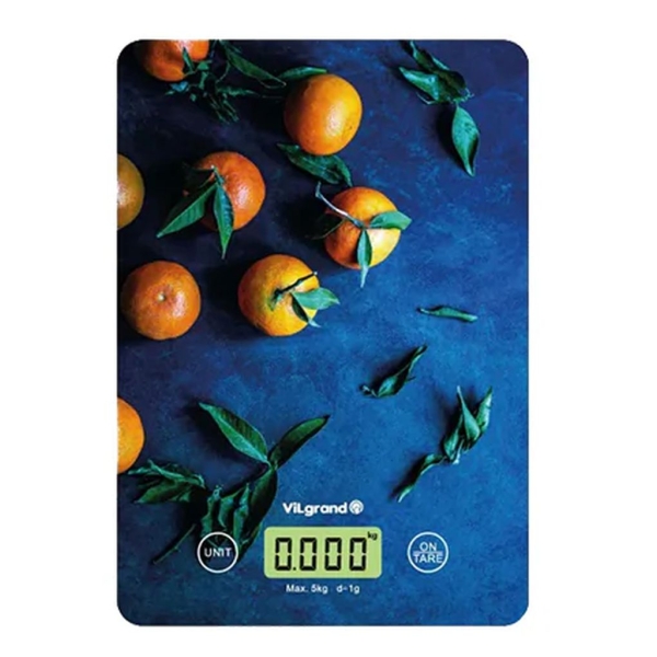 Ваги кухонні електронні до 5 кг Vilgrand VKS-527 точність 1 г синій