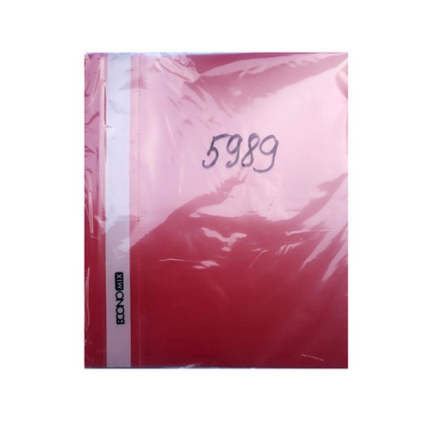 / Скоросшиватель пласт А5 "Economix" красный (10)