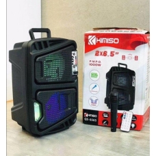 / Акумуляторна бездротова Bluetooth колонка Kimiso QS-6565 (2×6.5″) з мікрофоном та кольоромузикою