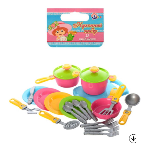 Дитячий ігровий набір 23в1 Кухня Technok Toys 1677 з дощечкою
