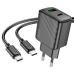 Зарядний пристрій з кабелем Type-C+USB/Type-C 1 м HOCO CS23A Sunlight 30 W 12 V 2.5 А чорний