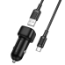 Автомобільний зарядний пристрій з кабелем USB/Type-C BOROFONE BZ34 Cloud 18 W чорний