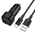 Автомобільний зарядний пристрій з кабелем USB/Type-C BOROFONE BZ34 Cloud 18 W чорний