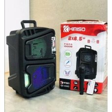 / Акумуляторна бездротова Bluetooth колонка Kimiso QS-6565 (2×6.5″) з мікрофоном та кольоромузикою