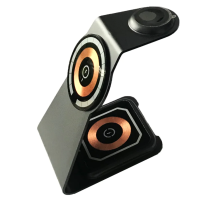 Зарядна станція 3IN1 S08 MagSafe Ultra-Thin (iPhone, iWatch, AirPods) 15W Original Black new