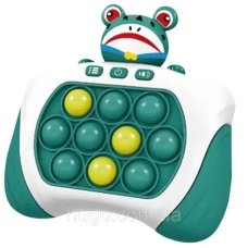 Іграшка Поп-Іт електронна приставка жабка зелений з білим