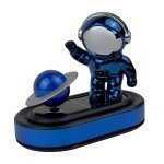 Ароматизатор для авто багаторазовий Космонавт Vert-13 11.5 см сонячна батарея синій з чорним