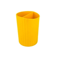 Підставка для ручок пластик жовтий