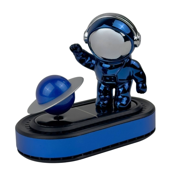 Ароматизатор для авто багаторазовий Космонавт Vert-13 11.5 см сонячна батарея синій з чорним