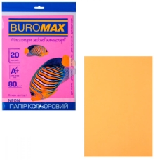 / Бумага "BuroMAX" А4 80г/м2 (20л) BM2721520-11 неон. оранж. **