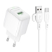 Зарядний пристрій з кабелем USB/Type-C 1 м BOROFONE BAS42A Potential 18 W 9 V 2 А білий