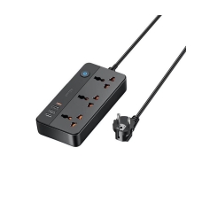 Мережевий подовжувач "REMAX Kiddy Series (1.5 m) 20W 3A1C 3-outlet Power Strip RP-U153" EU-Black new