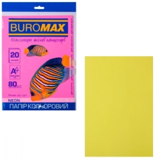 / Бумага "BuroMAX" А4 80г/м2 (20л) BM2721520-08 неон. желт.