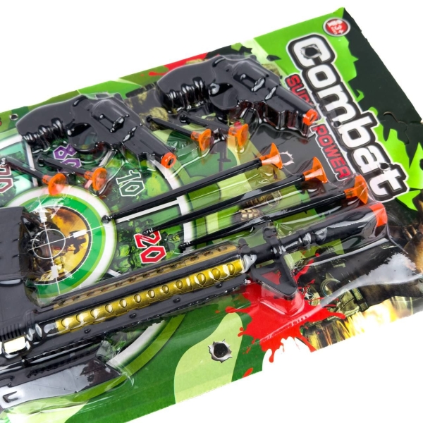 Набір іграшкової зброї Combat 620-46 кулі-присоски чорний