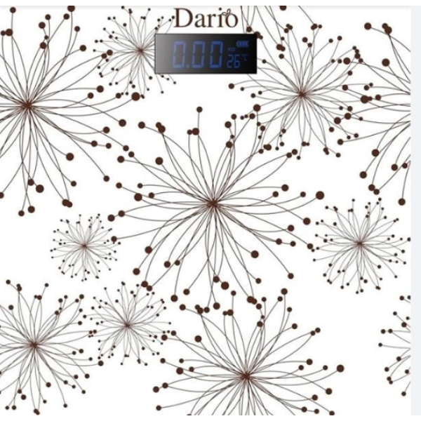 Ваги підлогові побутові до 180 кг Dario DFS-2818F Dandelions точність 100 г білий