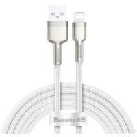 Кабель USB/Apple Lightning 1 м Baseus Cafule Series Metal 2.4 А білий