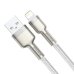 Кабель USB/Apple Lightning 1 м Baseus Cafule Series Metal 2.4 А білий