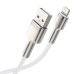 Кабель USB/Apple Lightning 1 м Baseus Cafule Series Metal 2.4 А білий