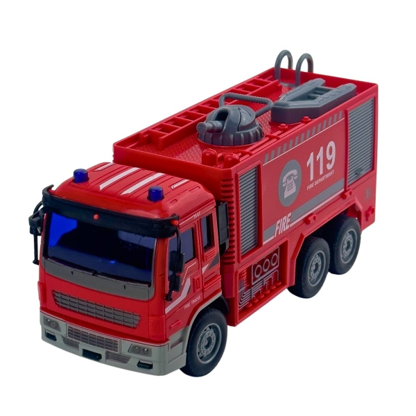 Пожежна машина на радіокеруванні 21 см YB295 на акумуляторі світлові та звукові ефекти червоний