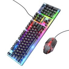 Комплект дротовий клавіатура та миша HOCO GM18 Luminous gaming RGB чорний