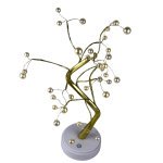 Нічник LED Дерево Бонсай з перлинами USB 36 cм золотистий