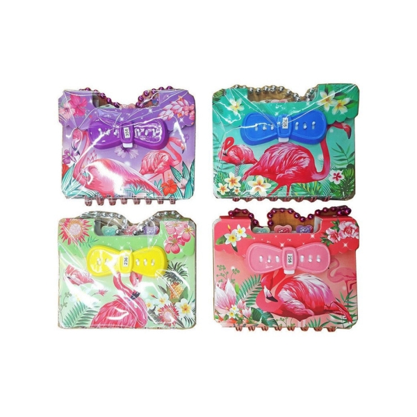 / Блокнот дит. - СУМОЧКА на кодовому замку, А-6, ФЛАМІНГО, 3727, 55 арк. (240, 4, 60)