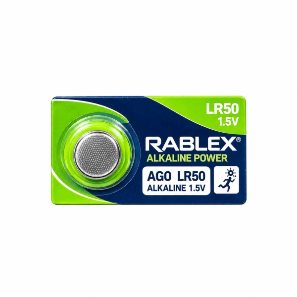 Батарейка кругла (таблетка) Rablex AG0 LR50 лужна