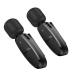 Мікрофон конденсаторний петличний 2 шт HOCO L15 Dual Apple Lightning+Type-C для смартфона Bluetooth чорний