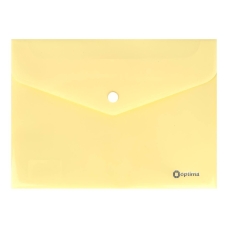Папка на кнопці А5 Optima пластик жовтий