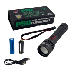 Ліхтар ручний акумуляторний Bailong BL-P02-P50 чорний