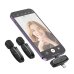 Мікрофон конденсаторний петличний 2 шт HOCO L15 Dual Apple Lightning+Type-C для смартфона Bluetooth чорний