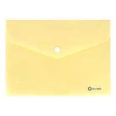 Папка на кнопці А5 Optima пластик жовтий