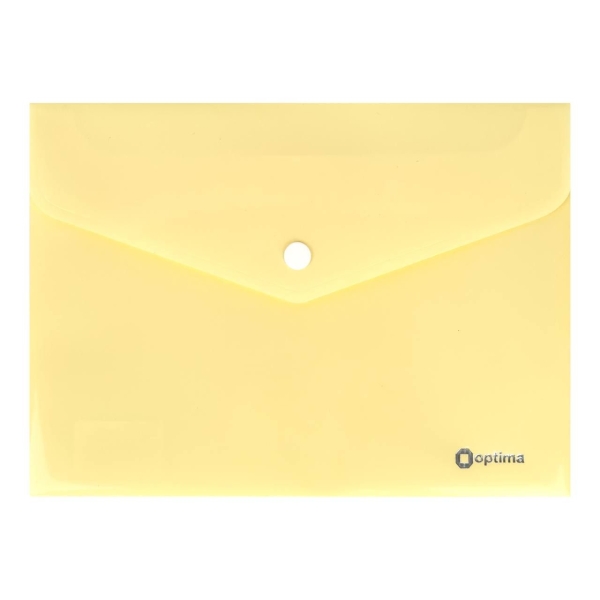Папка на кнопці А5 Optima пластик жовтий