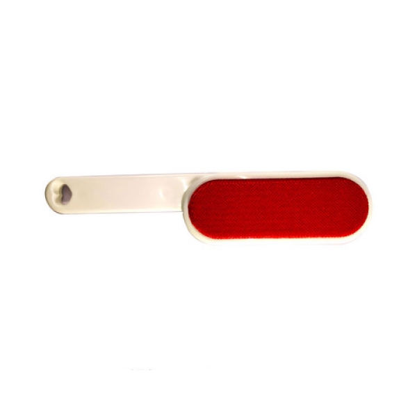 / Щітка для одягу, двостороння, з білою ручкою, 16см, червоний