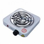 Настільна електроплита спіральна 1 конфорка Crownberg СВ-3740 метал 1000 Вт білий