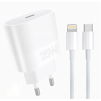 Мережевий зарядний пристрій з кабелем WUW-T86L PD 25W fast charger + USB C to lighting set new