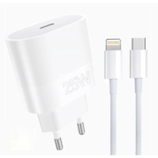 Мережевий зарядний пристрій з кабелем WUW-T86L PD 25W fast charger + USB C to lighting set new
