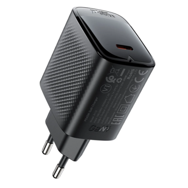 Зарядний блок живлення Type-C ACEFAST A112 GaN 45 W 20 V 2.25 A чорний