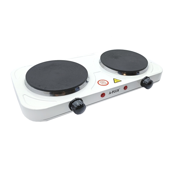 /Електроплита на 2 конфорки A-Plus 2104 2000 Вт, дискова, білий